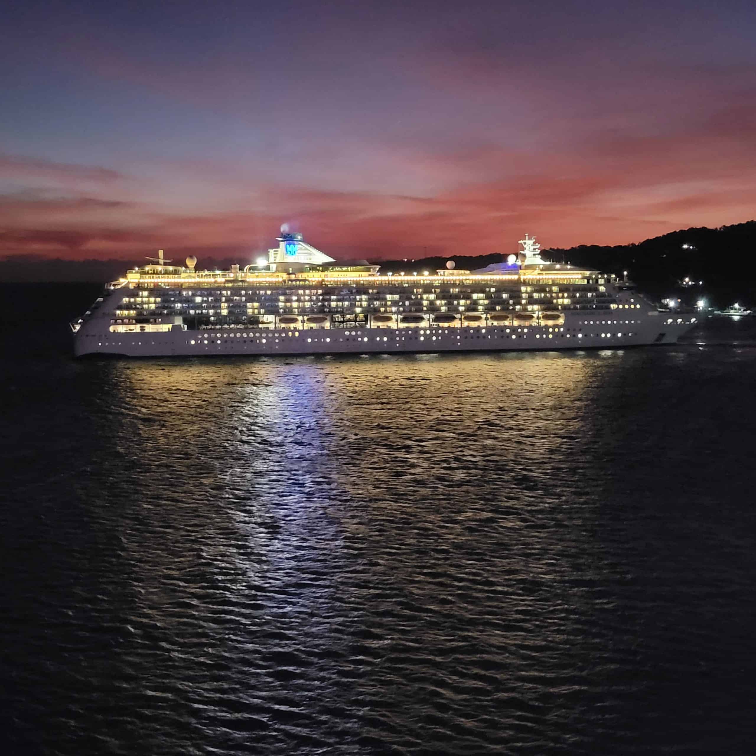 Cruise Ship at night