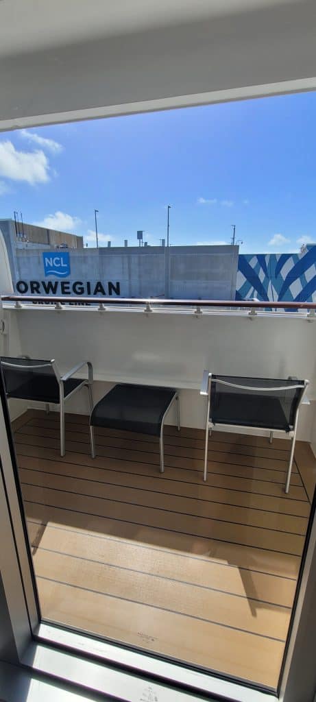 Balcony on a cruise ship