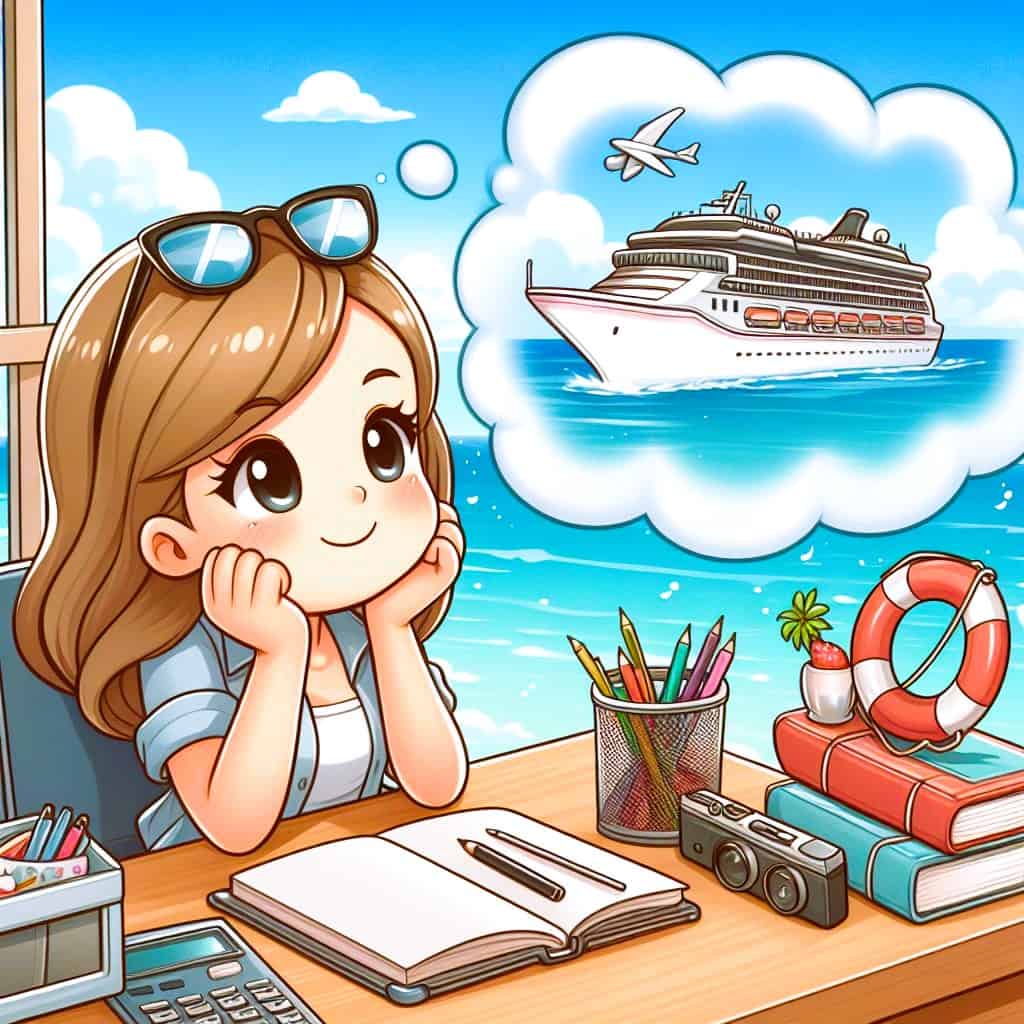 Woman dreaming of a cruise