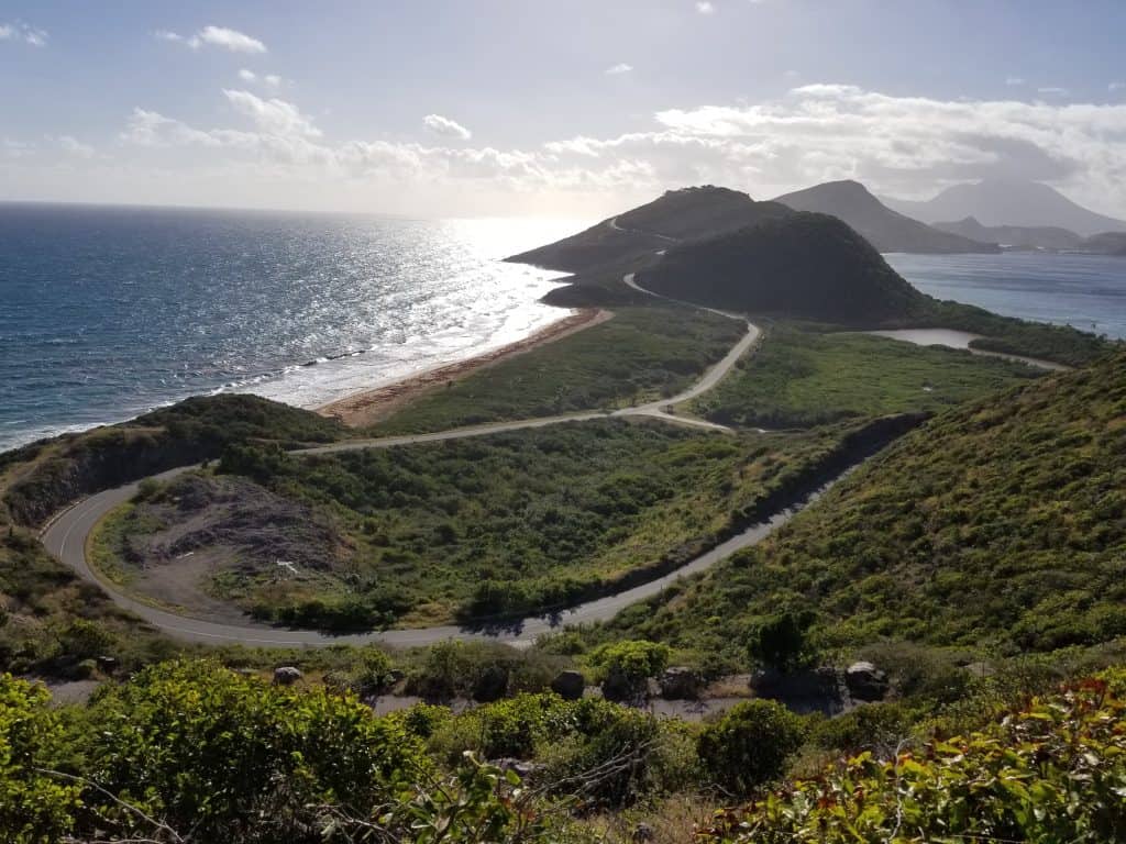 Timothy Lookout St. Kitts  where the Atlantic Ocean meets the Caribbean Sea