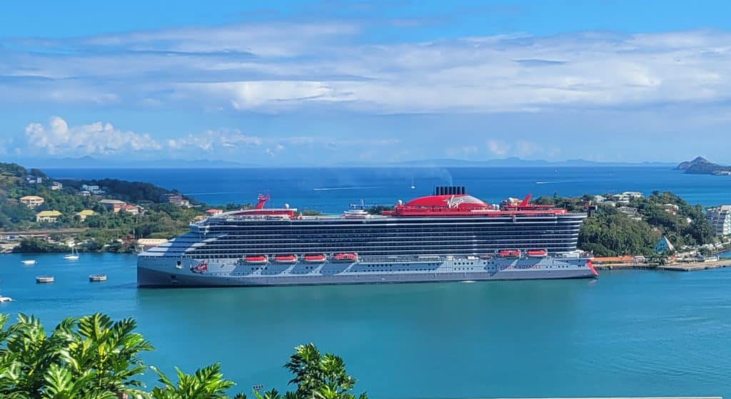 Valiant Lady Cruise ship in ST. Lucia