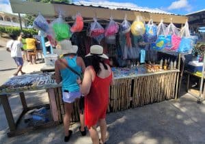 Shoppers at Marigot Bay Overlook