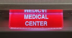 Cruise ship medical center sign