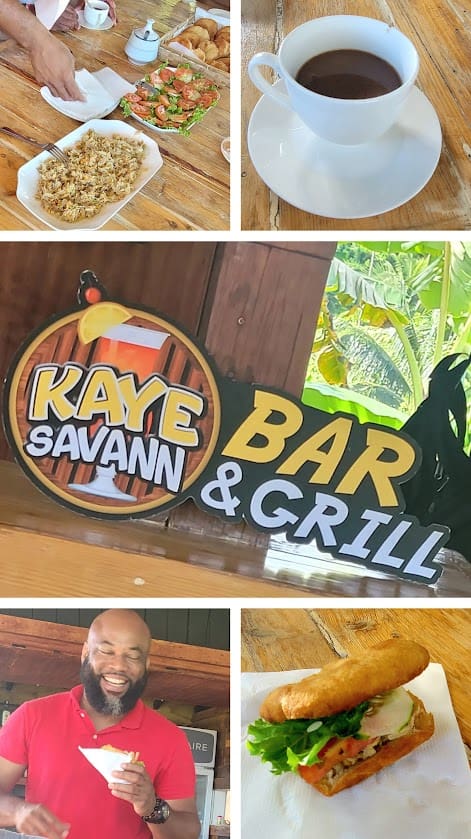 Collage of food at Kaye Savann