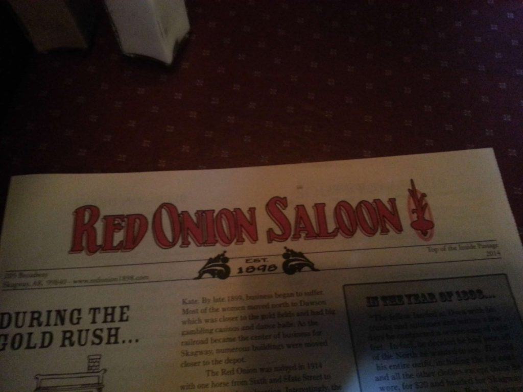 Red Onion Saloom Paper in Alaska