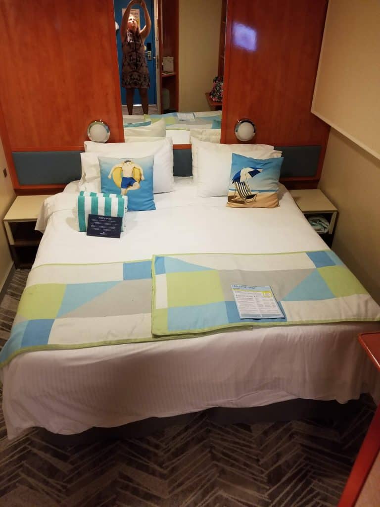 Bed on a cruise ship