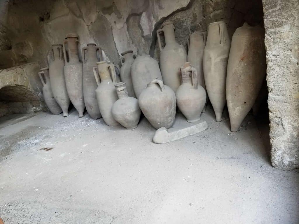 Pottery Vases in Pompeii