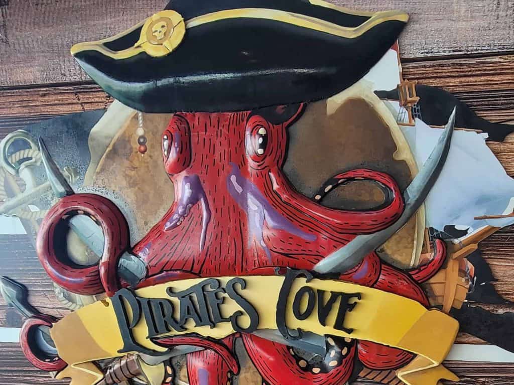 Octopus sign saying Pirate's Cove