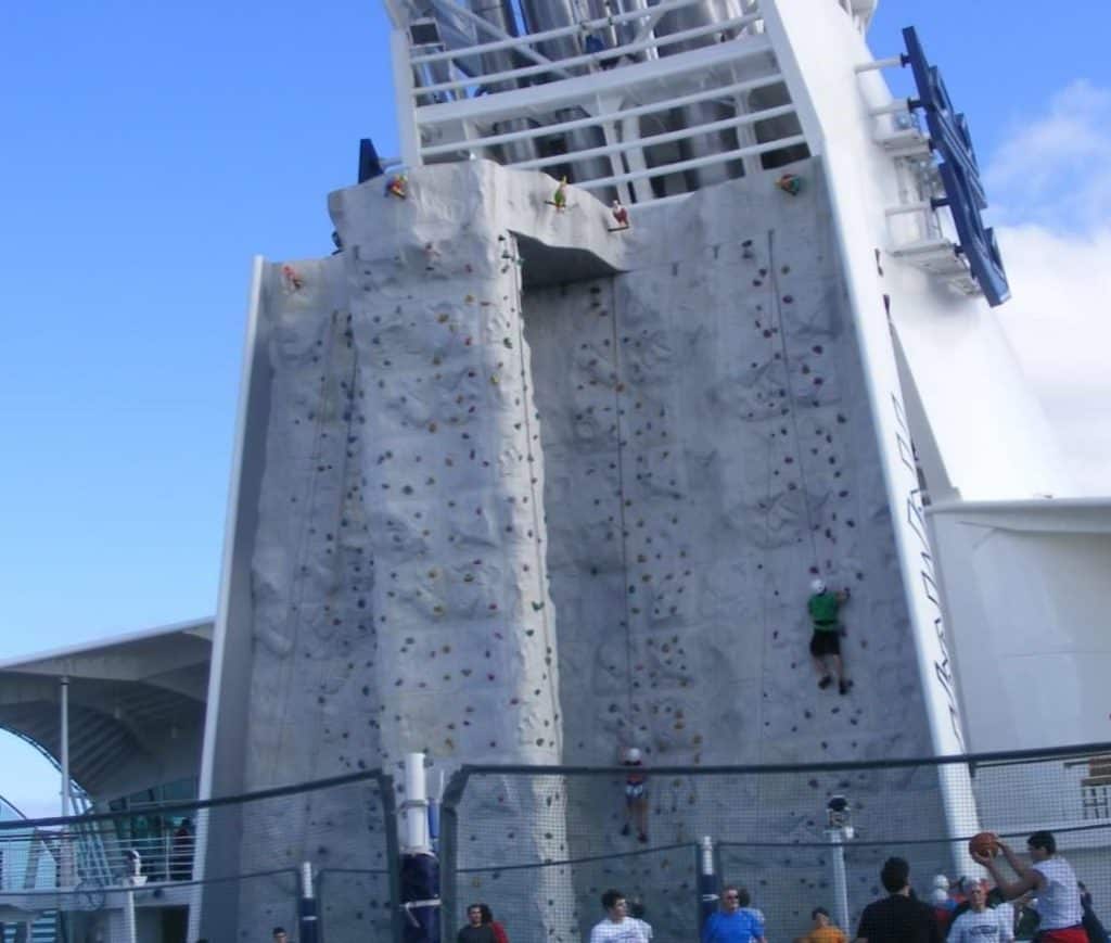 Rock Climbing Wall on a Cruise Ship