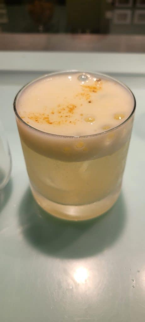 Cocktail with a foamy top