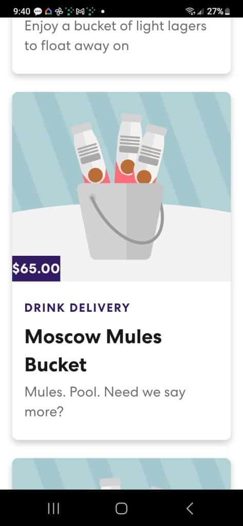 Virgin Voyages Moscow Mule bucket prepay option