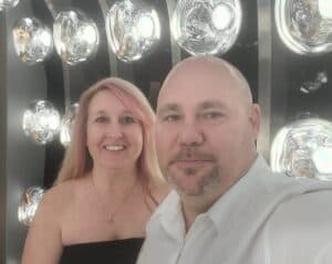Our first Virgin Voyages Cruise pic at Pink Agave Restaurant