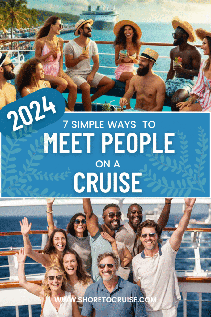 Simple Ways To Meet People on A Cruise Pinterest Pin Image 
