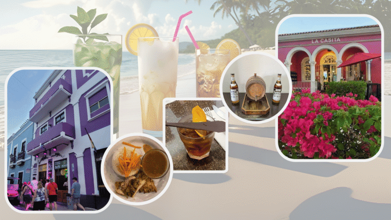 SAn Juan Food and rum tour graphic with cocktails