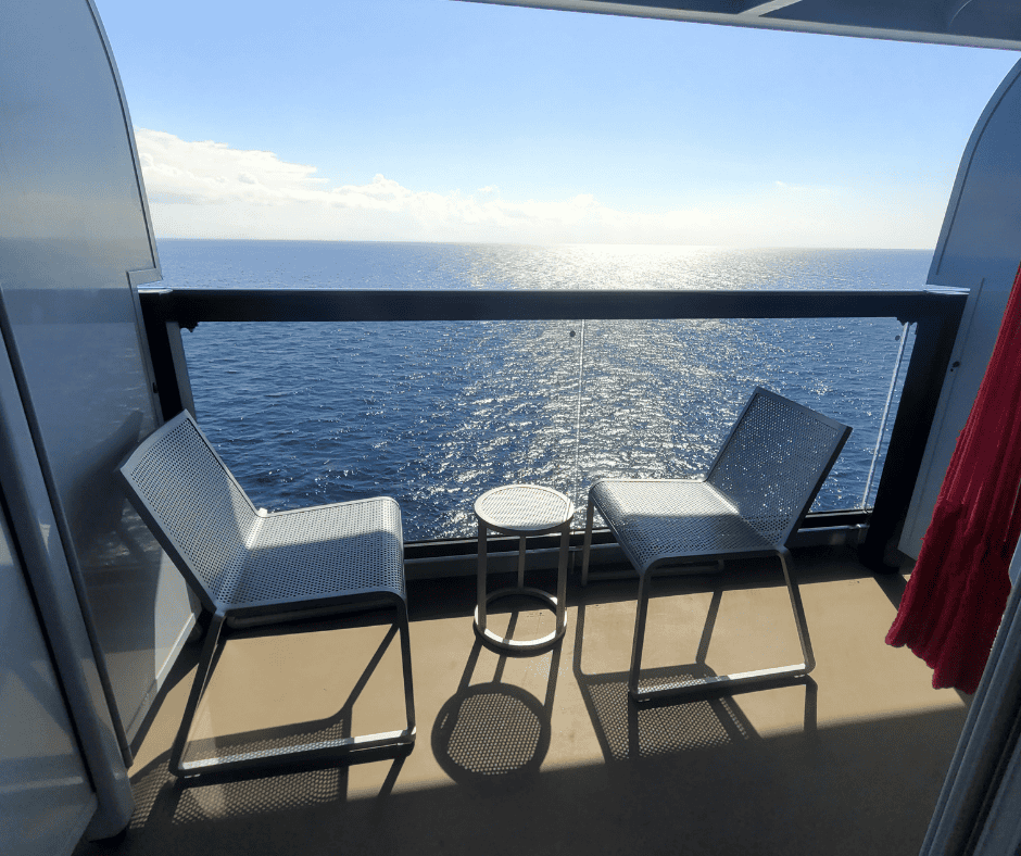 Balcony on a cruise ship