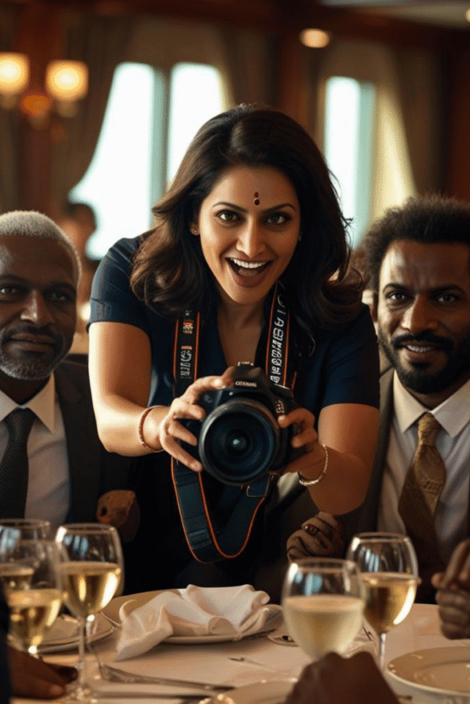 Photographer with a camera right in your face