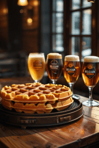 Ai Belgian beer and waffles