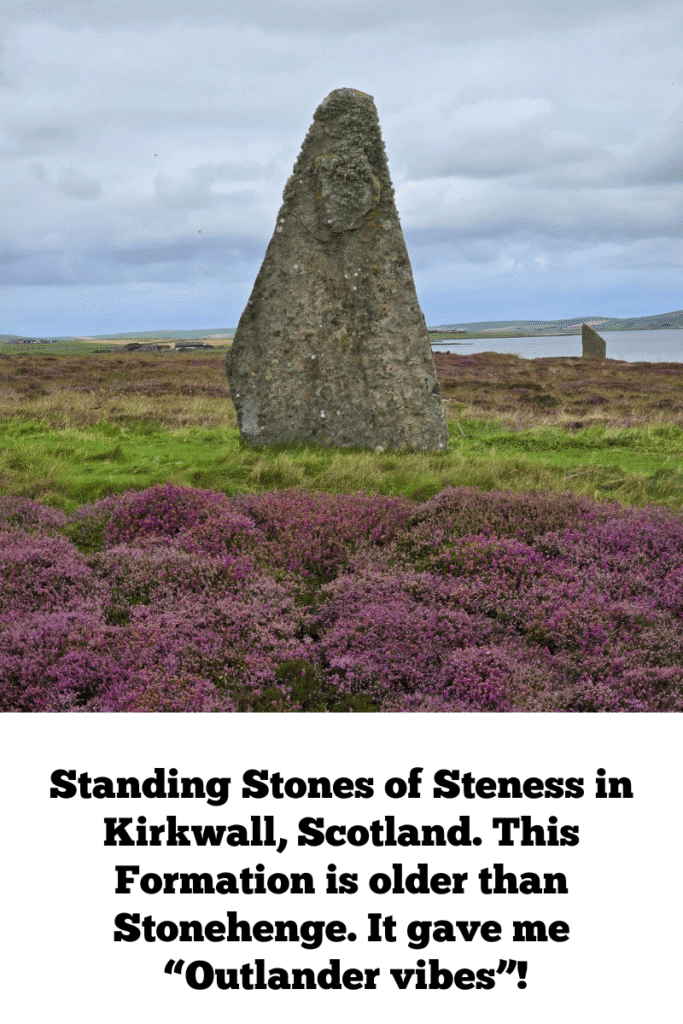 Standing Stones of Stenness in Kirkwall, Scotland, an ancient site often visited on European cruise excursions.