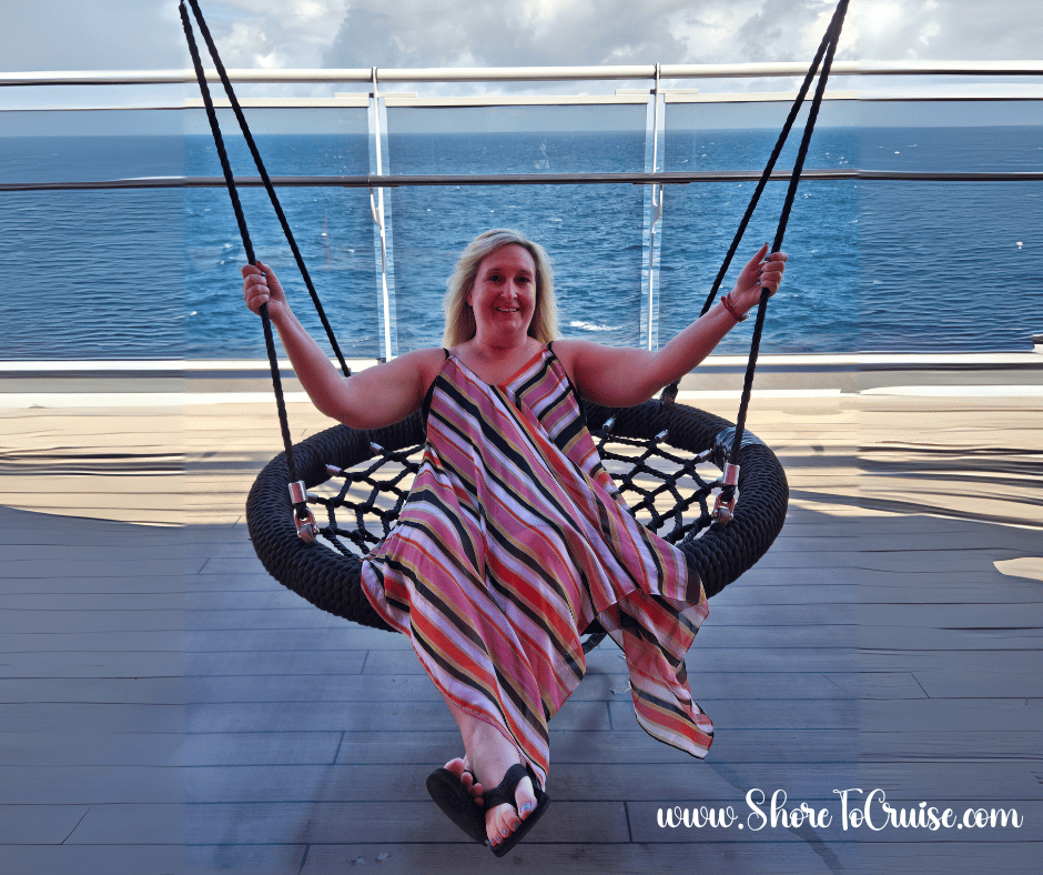 Relaxing onboard during a British Isles cruise – casual cruise outfit inspiration