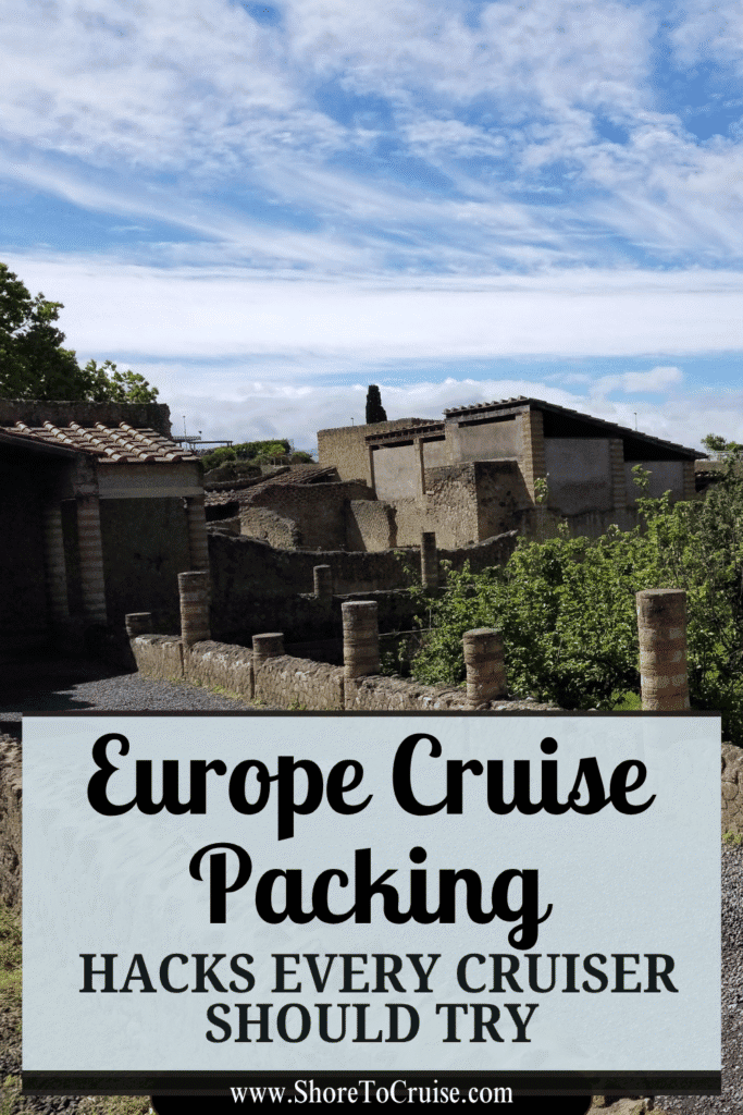 Europe Cruise Packing CHecklist Pinterest Pin