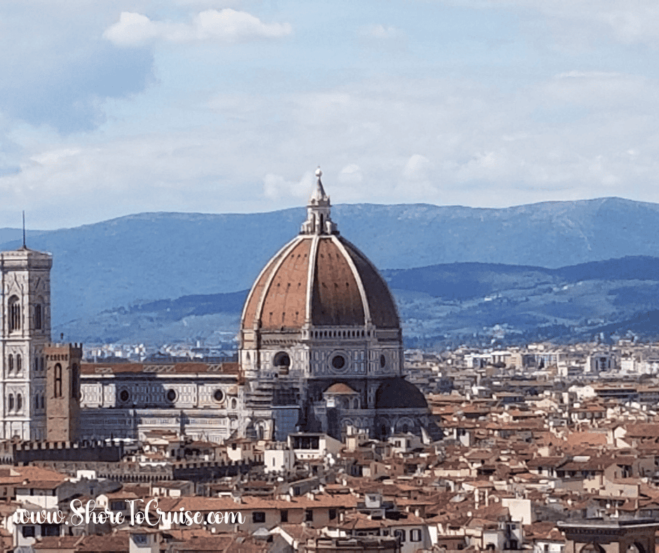 Florence cityscape with the Duomo — classic Mediterranean cruise port for sightseeing and gelato breaks.
